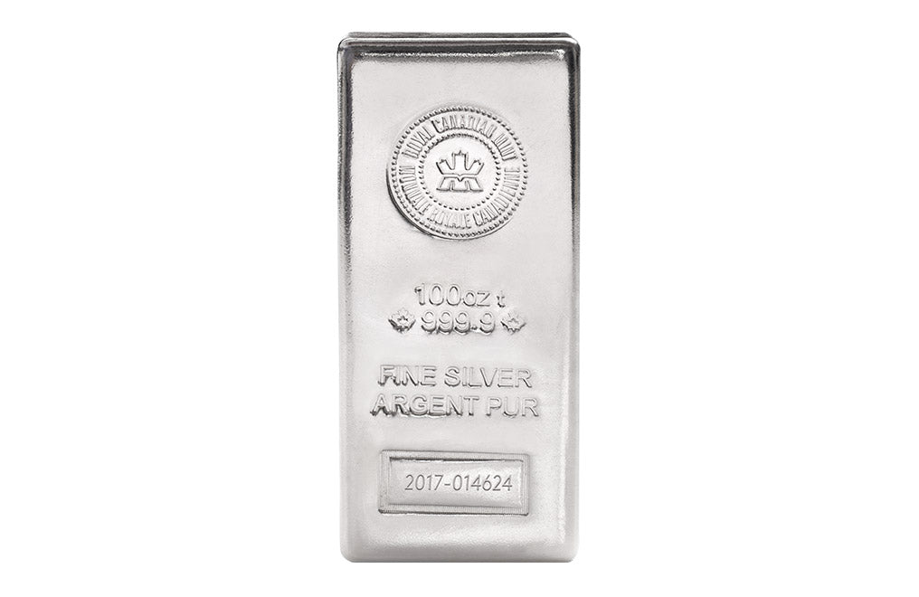 100 oz Silver Royal Canadian Mint Bar