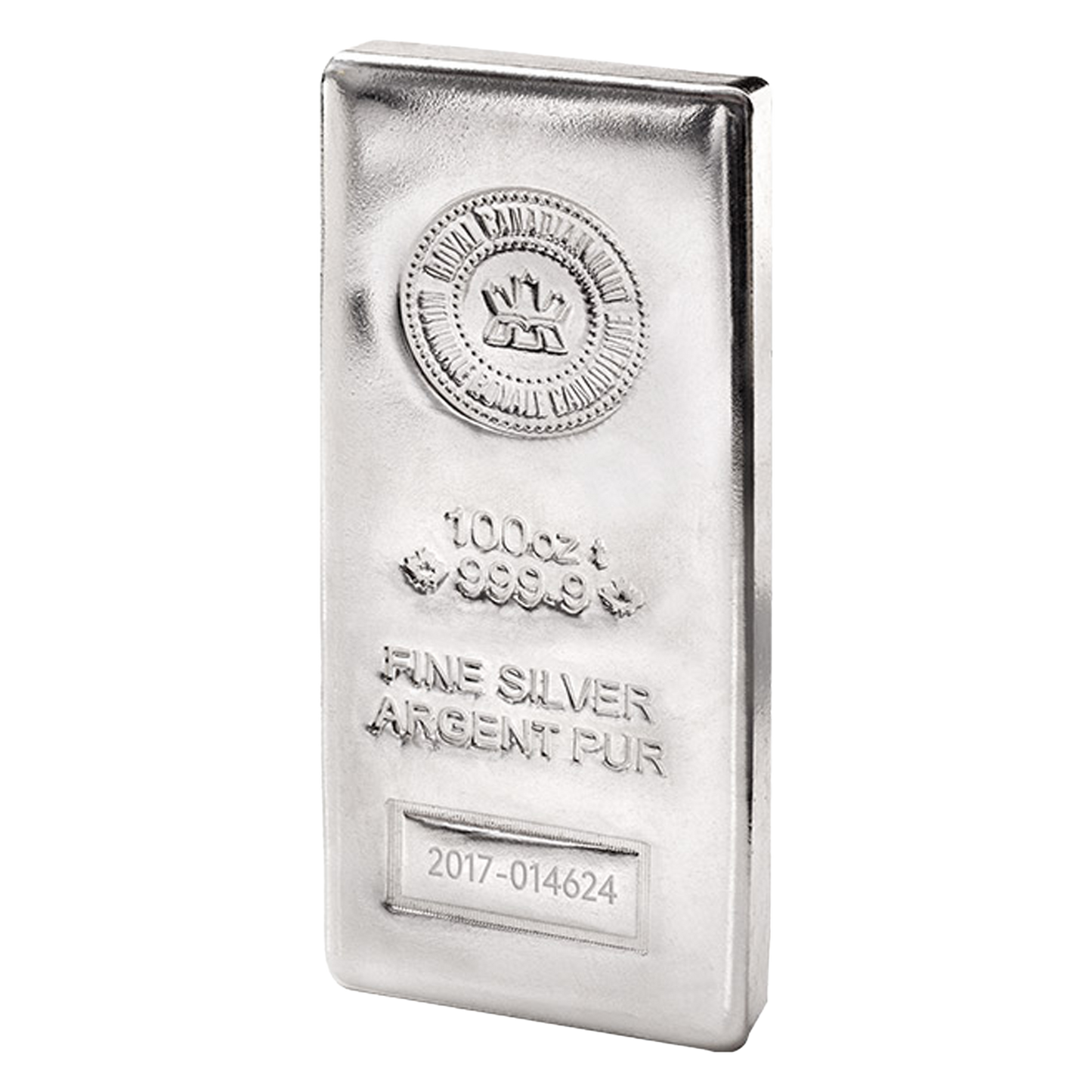 100 oz Silver Royal Canadian Mint Bar