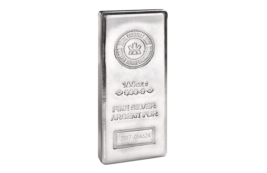 100 oz Silver Royal Canadian Mint Bar