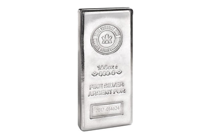 100 oz Silver Royal Canadian Mint Bar