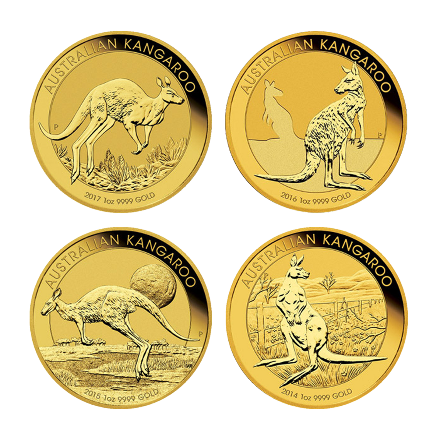 1 oz Gold Kangaroo Coins (Random Year)