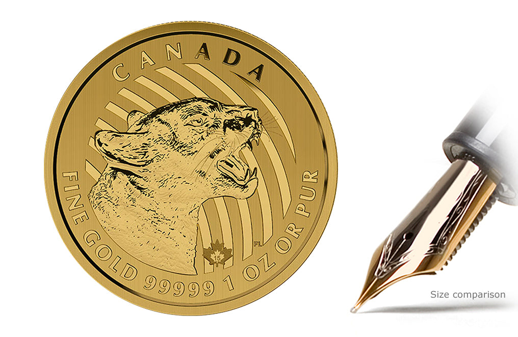 2015 1 oz Canadian Gold Growling Cougar Coins