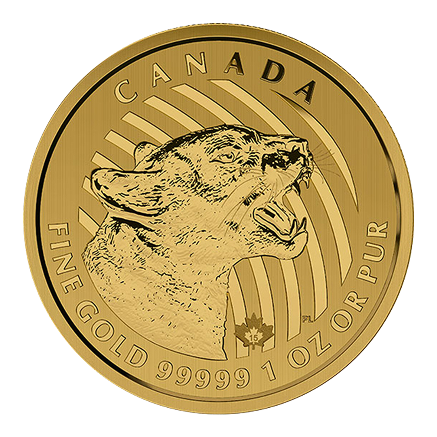2015 1 oz Canadian Gold Growling Cougar Coins