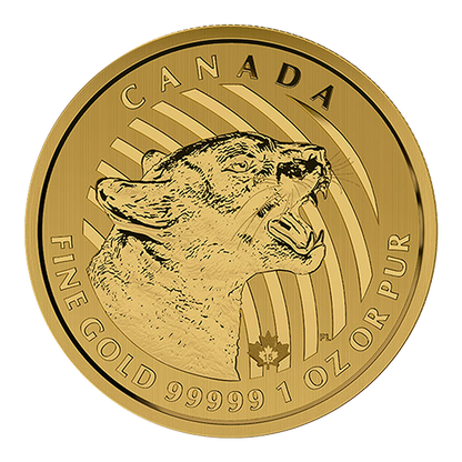2015 1 oz Canadian Gold Growling Cougar Coins