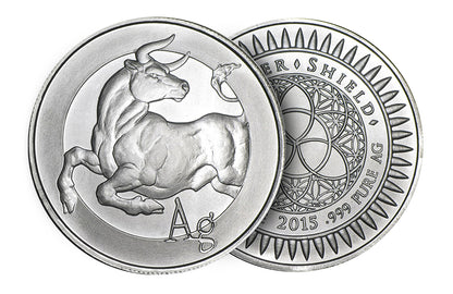 Buy 1 oz Silver 'Bull Silver Shield Round