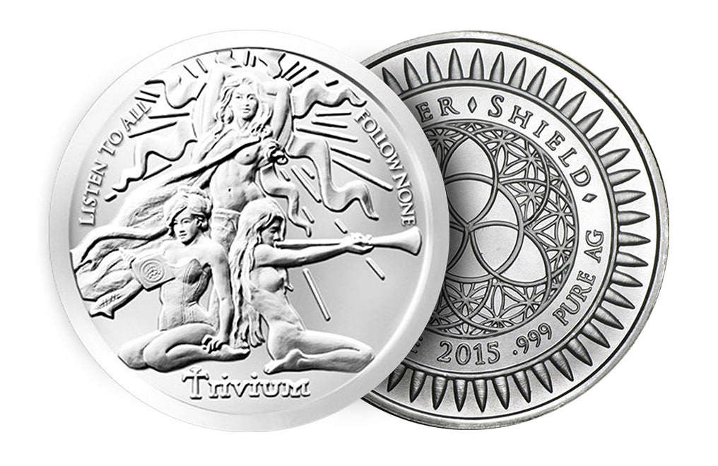Buy 1 oz Silver Trivium Girls Silver Shield BU Round .999 (Random Year)