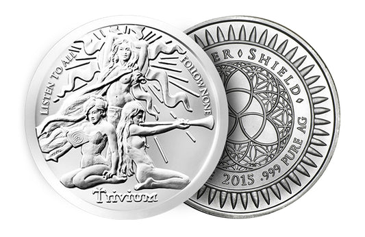 Buy 1 oz Silver Trivium Girls Silver Shield BU Round .999 (Random Year)