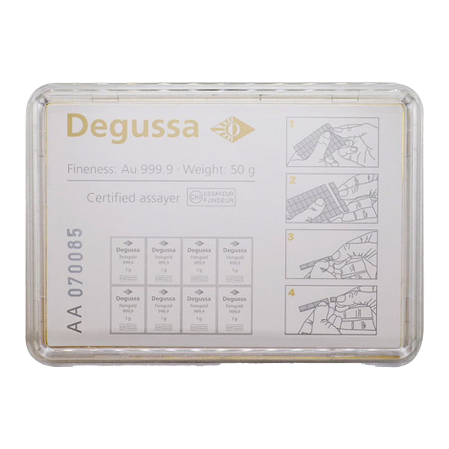 50 x 1 gram Gold Degussa CombiBars
