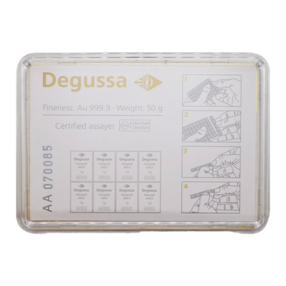 50 x 1 gram Gold Degussa CombiBars