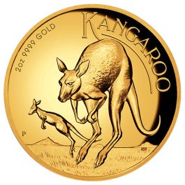 2 oz Gold Australian Kangaroo, backdated
