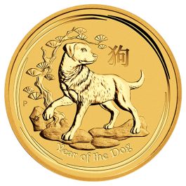 2 oz Gold Dog 2018, Lunar Series II