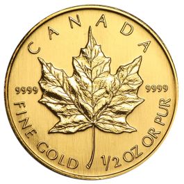 1/2 oz Gold Maple Leaf, backdated