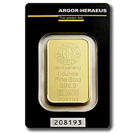 1 oz Gold Bar Argor Heraeus