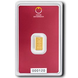 1g Gold Bar Austrian Mint