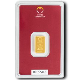 2g Gold Bar Austrian Mint