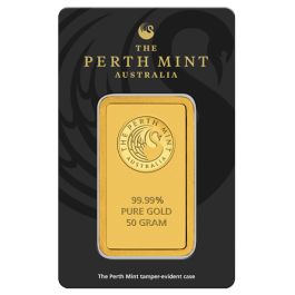 50g Gold Bar Perth Mint