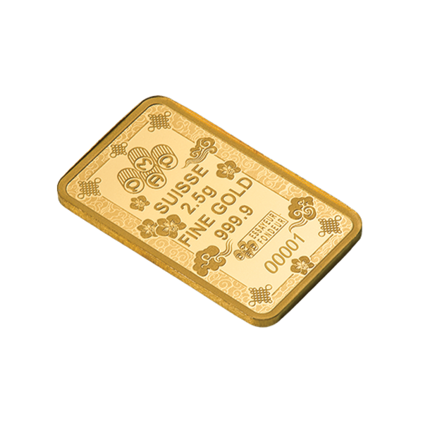 2.5g PAMP Gold Bar Lucky Cat Minted Bar