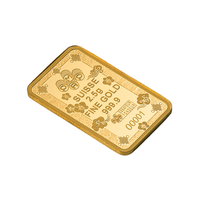 2.5g PAMP Gold Bar Lucky Cat Minted Bar