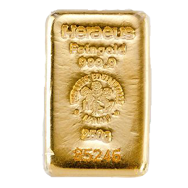250g Gold Bar Heraeus