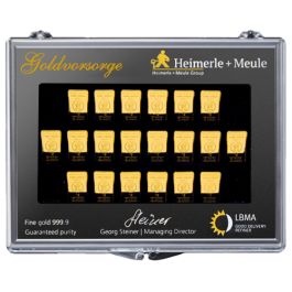 20 x 1g Gold UnityBar Collection Heimerle & Meule