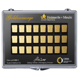 50 x 1g Gold UnityBar Collection Heimerle & Meule