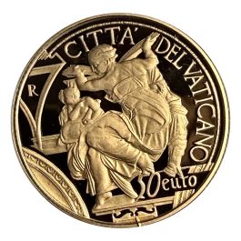 13,7 Gramm Goldeuro Vatikan 450. Jahrestag des Todes von Michelangelo