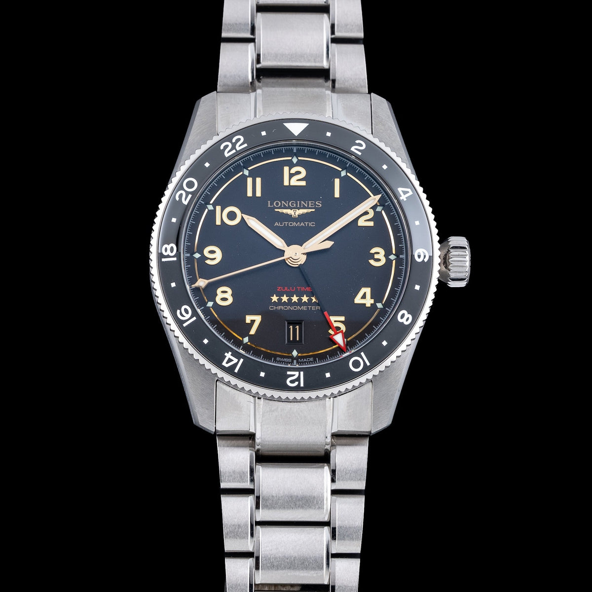 Longines L3.802.1.53.6 Spirit Anthracite Dial On Bracelet