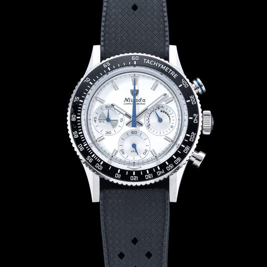 Nivada Grenchen 87046Q01 Chronoking Mecaquartz Racing Grey on Rubber Tropic Strap