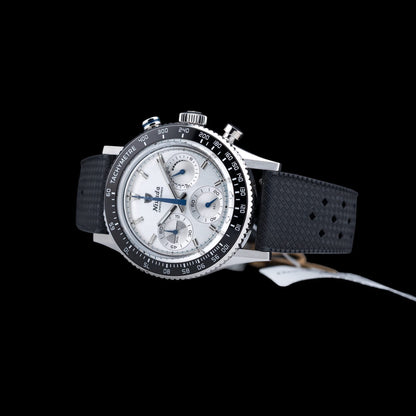 Nivada Grenchen 87046Q01 Chronoking Mecaquartz Racing Grey on Rubber Tropic Strap