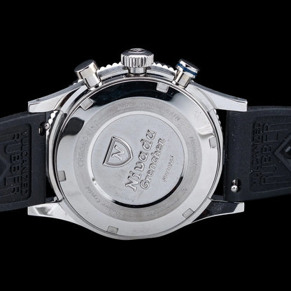 Nivada Grenchen 87046Q01 Chronoking Mecaquartz Racing Grey on Rubber Tropic Strap