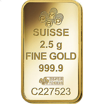 PAMP 2.5 Gram Gold Bar