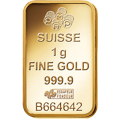 25 x PAMP 1 Gram Veriscan Gold Bars in Box
