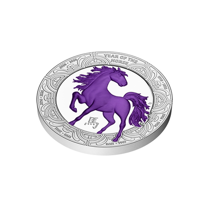 Silver Coin Year of the Horse 2026 Metallic Color Proof