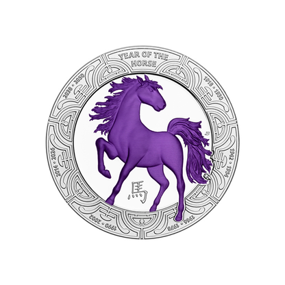 Silver Coin Year of the Horse 2026 Metallic Color Proof