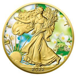 1 oz Silver Eagle 2022 – Spring, Art Color Collection