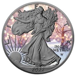 1 oz Silver Eagle 2022 - Winter, Art Color Collection