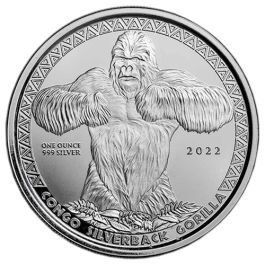 1 oz Silver Kongo Gorilla, backdated