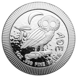 1 oz Silver Owl of Athen, backdated