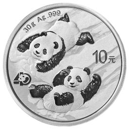 30g Silver China Panda, backdated