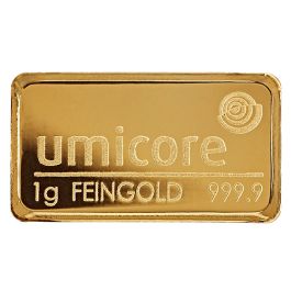 1g Gold Bar, various manufacturers