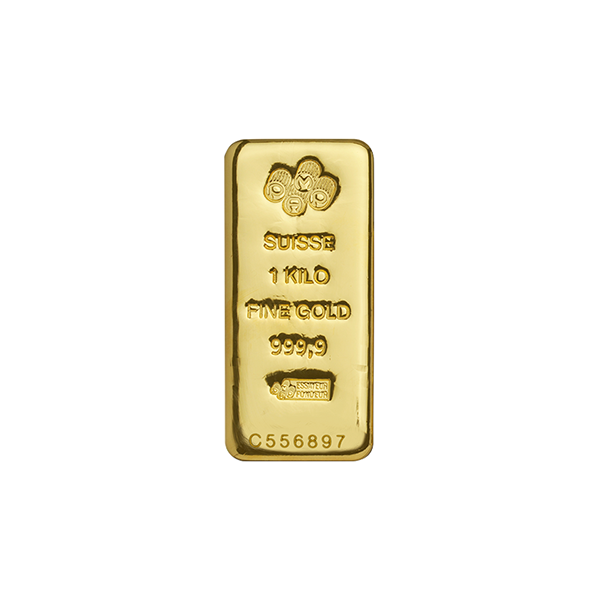 1kg Gold PAMP Gold Bar 999,9