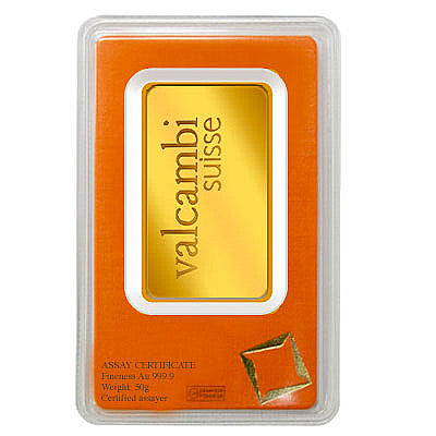 Valcambi Suisse 50 Gram Gold Bar