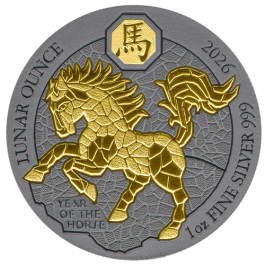 1 oz Silver Year of the Horse Ruthenium